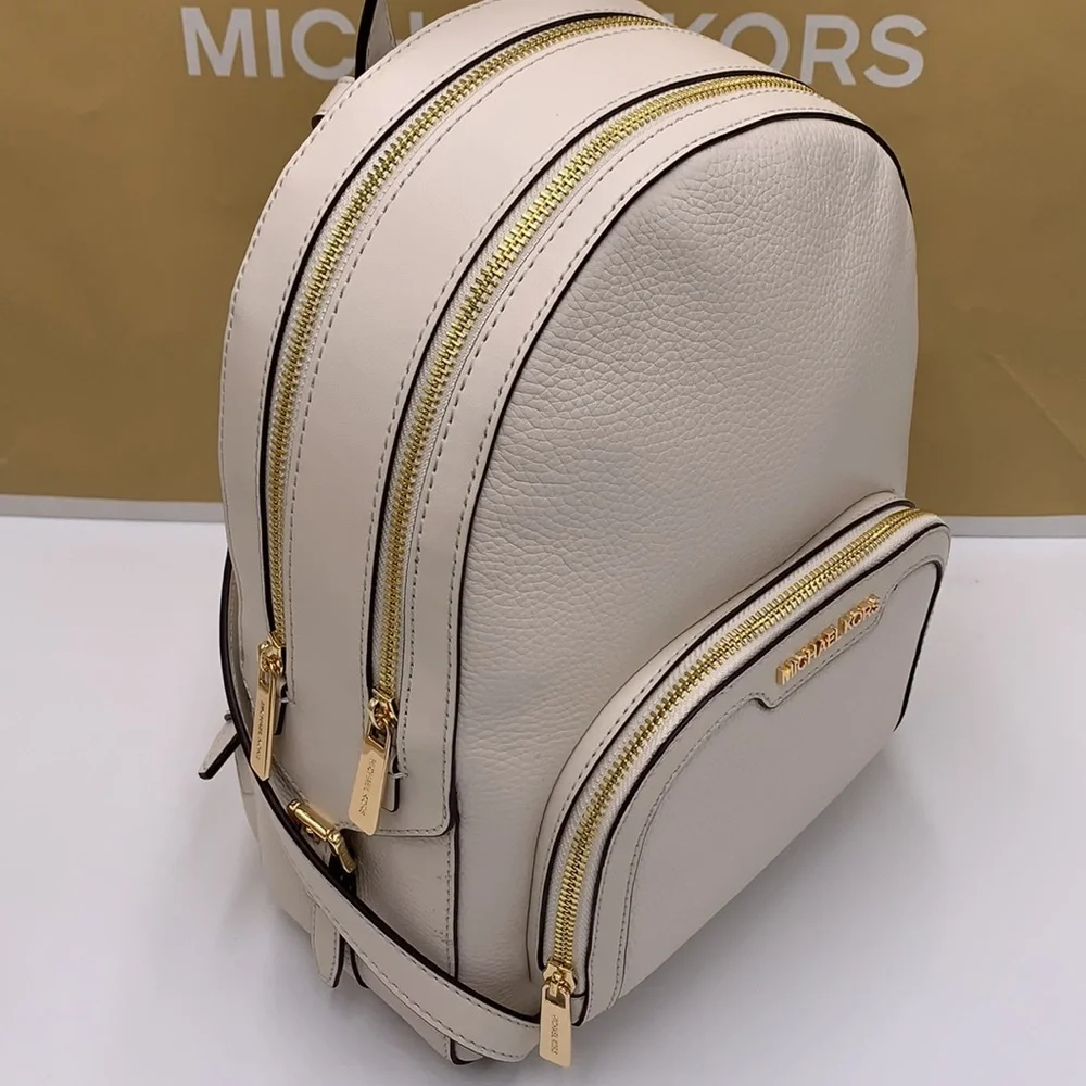 Michael Kors JAYCEE MEDIUM ZIP POCKET BACKPACK LIGHT CREAM COLOR